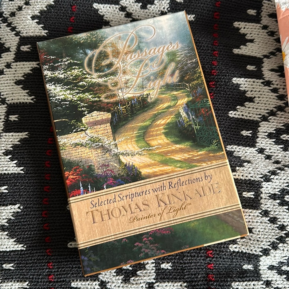 Thomas Kinkade Passages Of Light vintage leather book in original box Like new